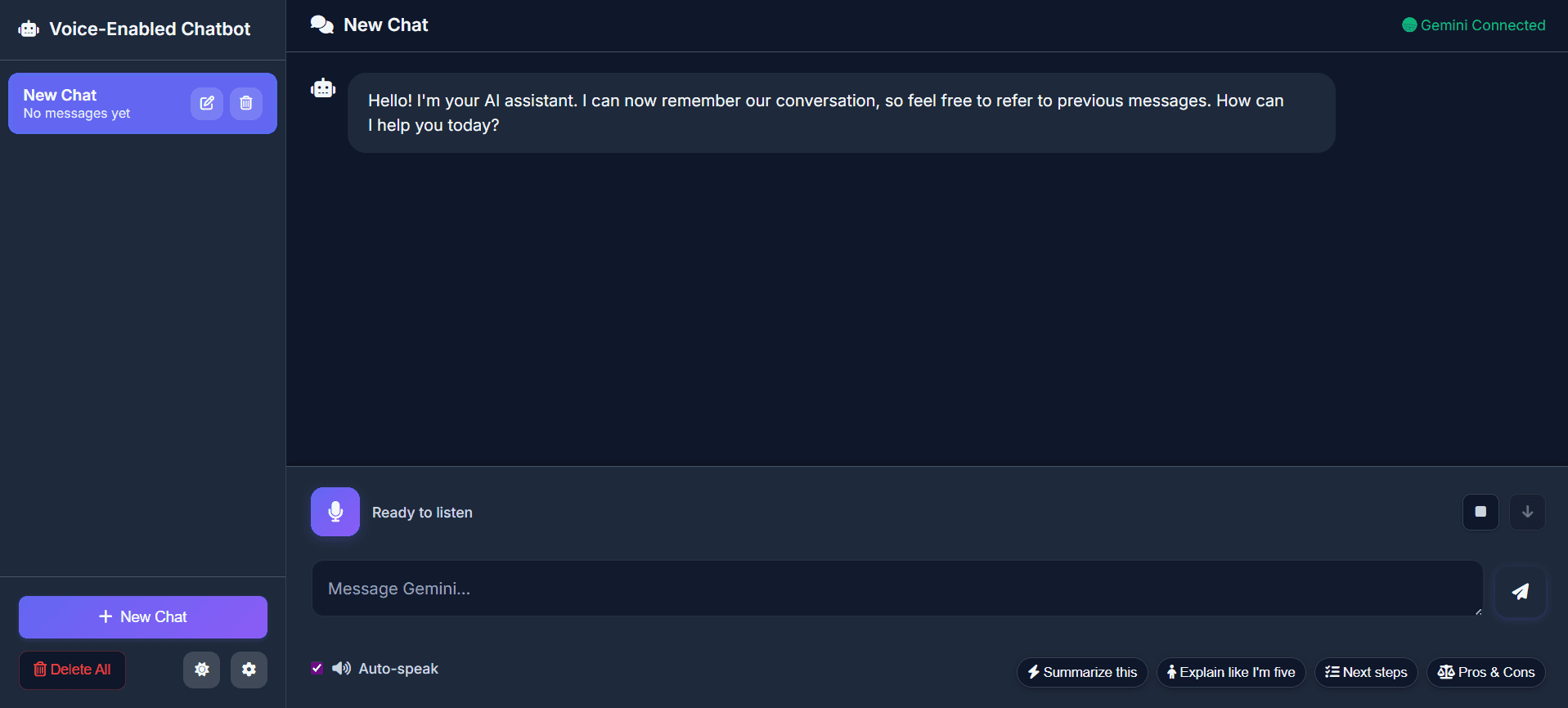Voice-Interactive Chatbot using Gemini 2.5 Flash