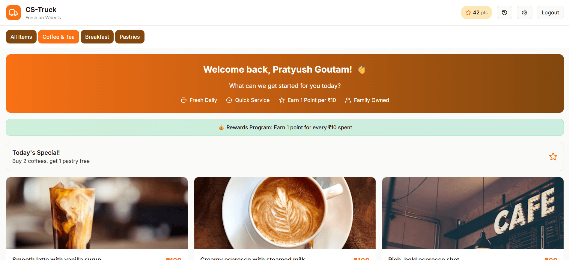 CS-Truck - Production-Ready Food Ordering System