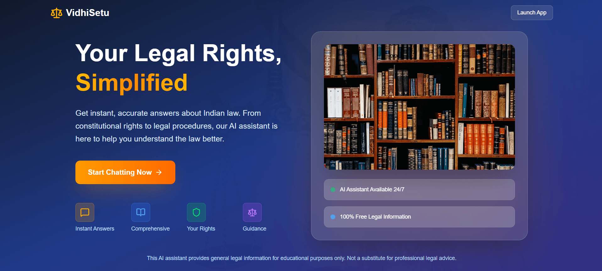 VidhiSetu - AI Legal Assistant for Indian Law